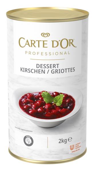 Carte d'Or Dessert Kirschen, leicht gebunden, servierfertig, (2562) 2 KG/DS