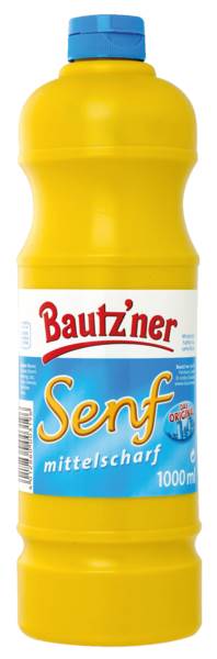 Bautz'ner Senf, Mittelscharf, 1000 ML/FL