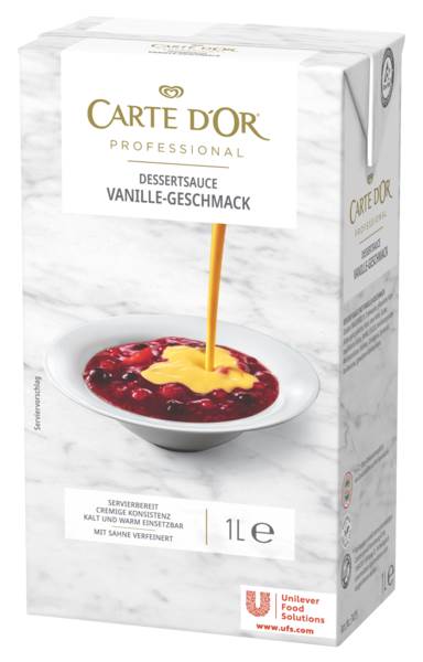 Carte d'Or Dessertsauce Vanille, servierfertig, (19102) 1 L/PK