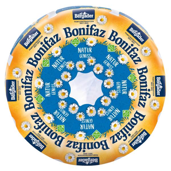 Bergader Bonifaz Naturzart, Weichkäse, Kuhmilch, 70% Fett i. Tr., Deutschland, ca. 1,2 KG/ST