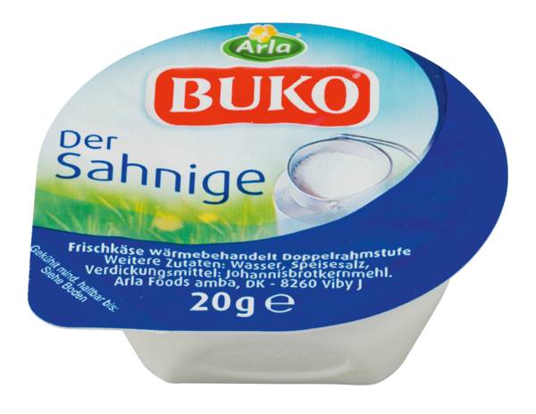 Arla Buko Natur "Der Sahnige", Frischkäse, Kuhmilch, 73% Fett i.Tr., Dänemark, 20g, 48 ST/PK