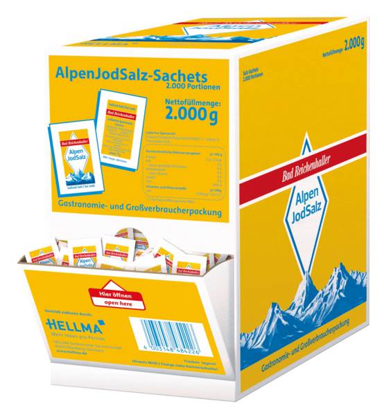 Bad Reichenhaller Hell.Iodine Salt Portions  2000x1g 2000 PO/CT