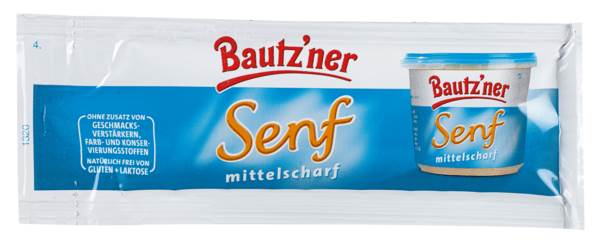 Bautz'ner Senf, Mittelscharf, Portionen, 10ml, 200 ST/KT