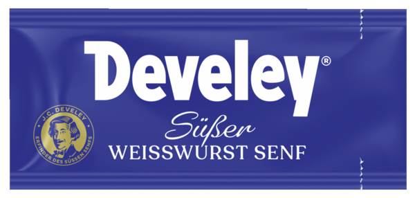 Develey Münchner Weißwurst Senf, süss, Portionen 15 ml, 200 ST/KT