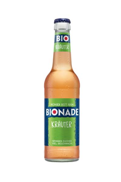 Bionade Kräuter, Bio-Erfrischungsgetränk, MW, 0,33 L/FL