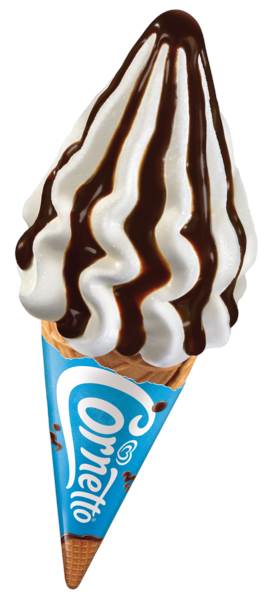 TK Langnese Impulseis Cornetto King Vanille , (13555101) 260 ML/ST aus Vanilleeiskrem und Schokosauce