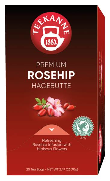 Teekanne Premium Hagebutte, Hagebuttentee, kuvertiert, Beutel a 3,5g, (6410) 20 BT/PK