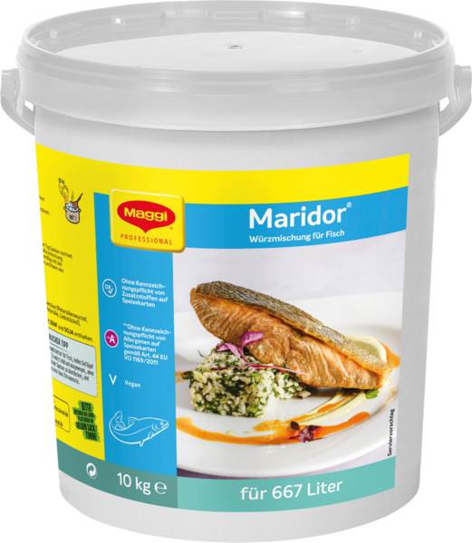 Maggi Maridor, Würzmischung für Fisch, ohne kennzeichnungspflichtige Allergene, (12332511) 10 KG/EI