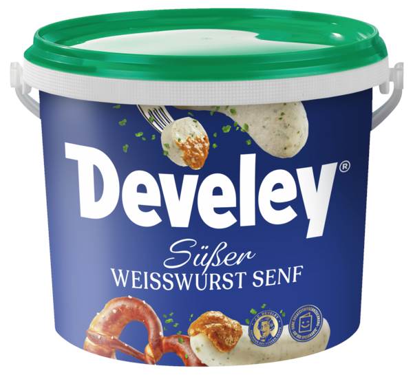 Develey Münchner Weißwurst Senf, süß, 5 KG/EI