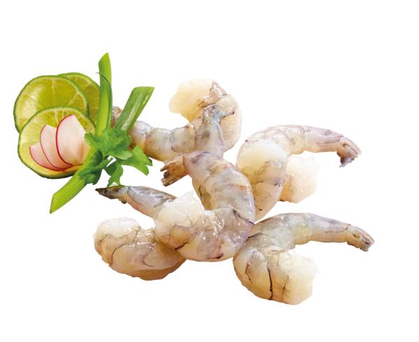 TK Star Culinar Black Tiger Garnelen, ohne Schale, IQF, 20% Glasur, 8-12 Stück per lb, 1 KG/BT roh, entdarmt, mit Trinkwasser, Stückgewicht netto ca.36g, Nettofüllgew.: 0,8 kg