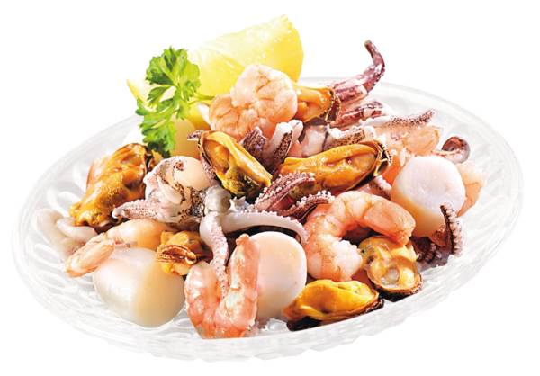 TK Base Culinar Frutti di Mare, Meeresfrüchtemischung, blanchiert, IQF, 20% Glasur, 1 KG/BT Nettofüllgewicht: 0,8kg