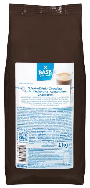 Base Culinar Schoko-Drink, kakaohaltiges Getränkepulver, 16,5% Kakao, automatengeeignet, 1 KG/BT