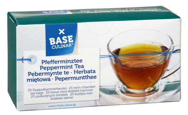 Base Culinar Pfefferminztee, Tassenportionen, für 1 bis 2 Tassen, unkuvertiert, 25 BT/PK