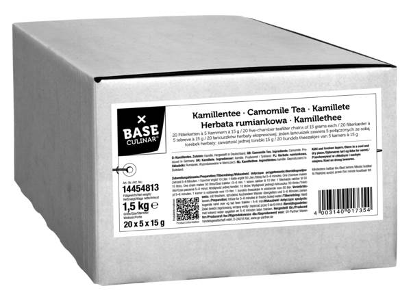 Base Culinar Kamillentee, 20 Filterketten à 5 Beutel, 1 Beutel bis 10 Liter 1 KT