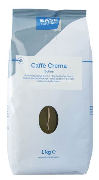 Base Culinar Kaffee, Caffè Crema, ganze Bohne, 1 KG/BT