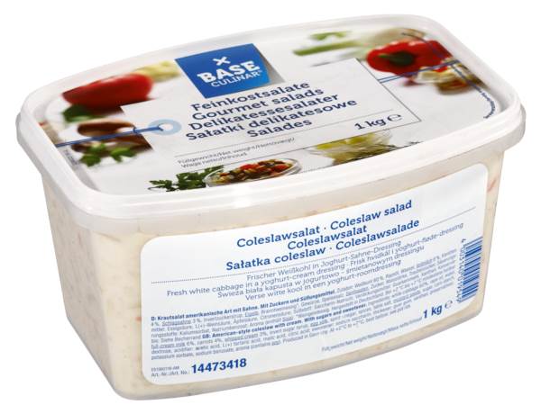 Base Culinar Coleslawsalat, 1 KG/BE Krautsalat Western Style, Karotten und Weißkraut in würziger Mayonnaise