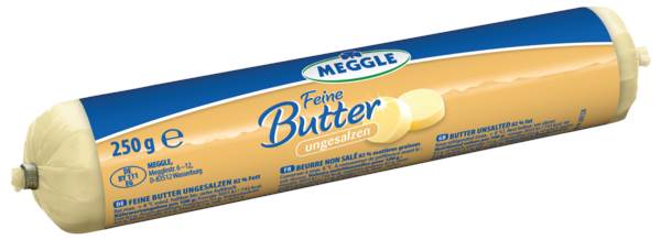 Meggle Meggle butter role unsalted 250g 250 G/RO