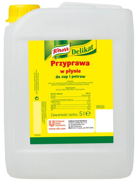 PL Knorr Delikat przyprawa w płynie. 5 L/KN