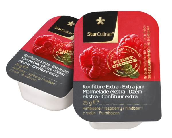 Star Culinar Konfitüre extra Himbeer, Portionen, 25g, Fruchtanteil 50 % ...