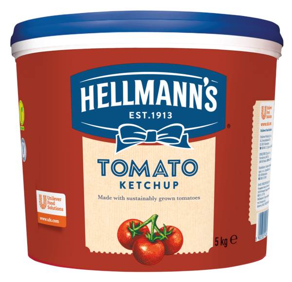 Hellmann's Ketchup łagodny, koncentrat pomidowowy: 23,6% 5 KG/WD
