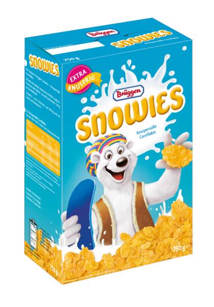 Brüggen Snowies Cornflakes, 750 G/PK