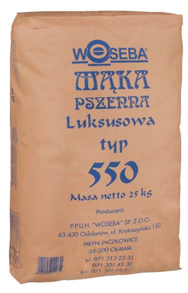Woseba Mąka pszenna luksusowa typ 550 25 KG/WO