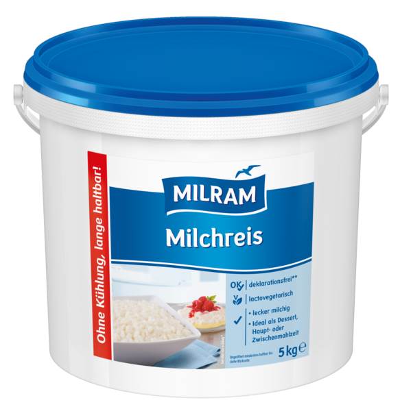 Milram Milchreis, 2,1% Fett, 5 KG/EI ungekühlt haltbar