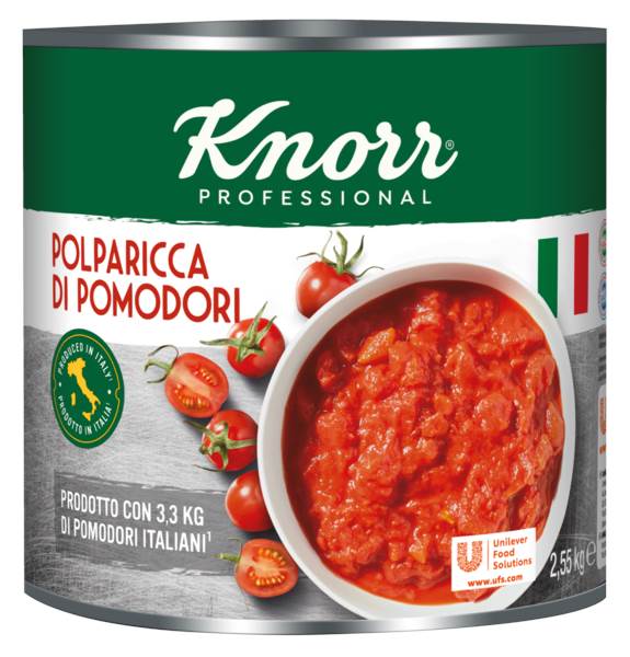PL Knorr Polparicca di Pomodoro, pomidory pokrojone w kostke w soku. 2,55 KG/PS