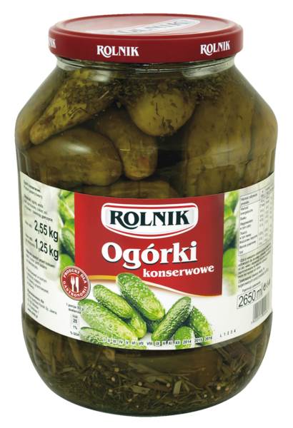 Rolnik Ogórki konserwowe, 2650 ML/SŁ