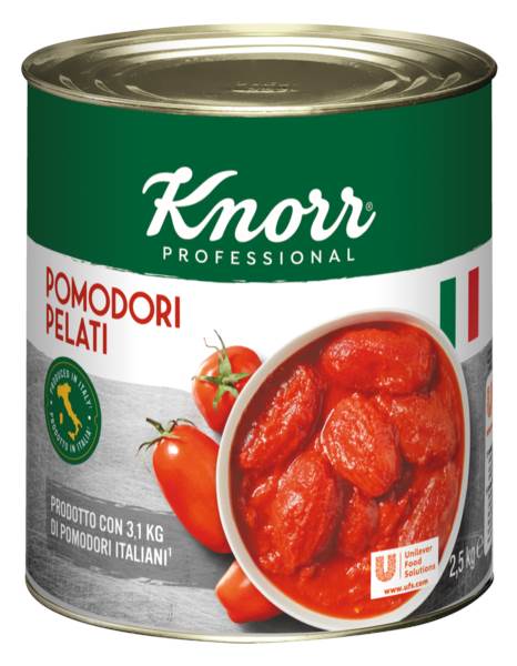 PL Knorr Pomodori Pelati, pomidory w całości,bez skórki,w soku. 2500 GR/PS
