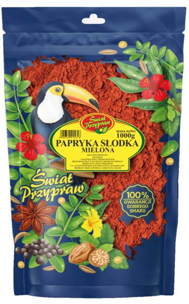 Świat Przypraw Papryka słodka mielona 1kg. 1 PA