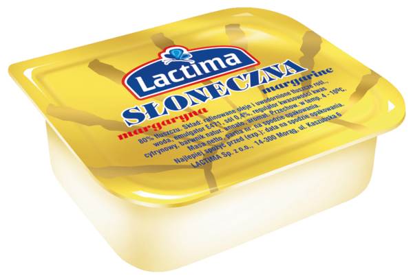 Lactima Margaryna Słoneczna, 80% tłuszczu, 15 GR/PA , 96 PA/KT