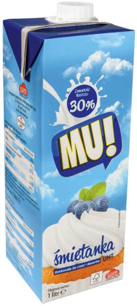 OSM Wart Milk Śmietanka, 30% tłuszczu, UHT, 1 L/PA