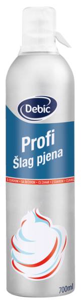 Debic Profi Bita śmietana w sprayu, 26% tłuszczu, słodzona, 700 ML/BU