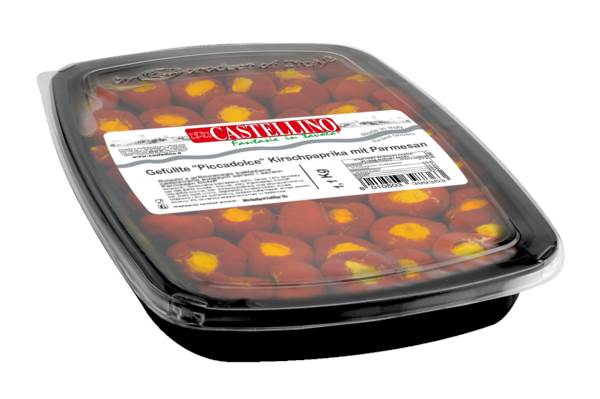 Castellino Antipasti Kirschpaprika gefüllt mit Parmesan, in Öl ...