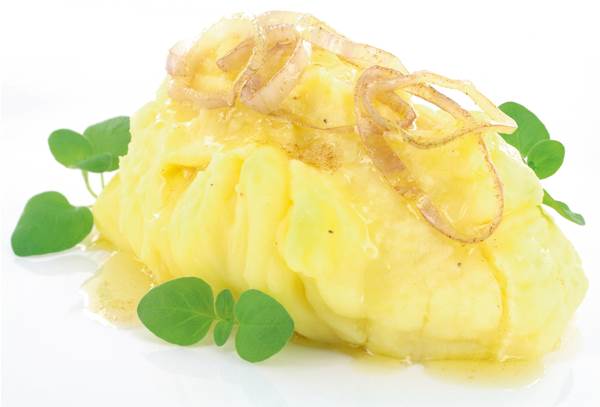 Block Menü Kartoffelpüree, aus frischen Kartoffeln mit Milch-Sahne-Butter verfeinert, 1 KG/BT Porionsvorschlag 200 g,