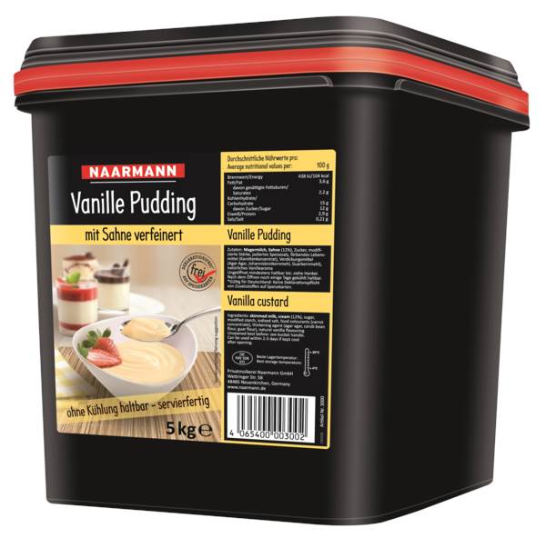 Naarmann Vanille Pudding 3,5% Fett, 5 KG/EI ungekühlt haltbar