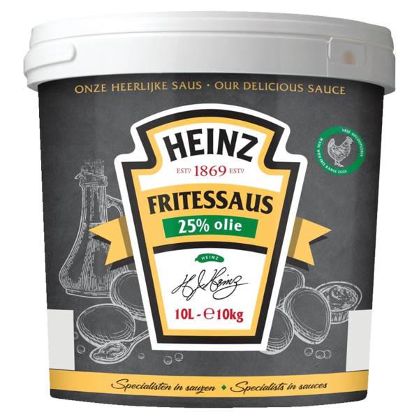 Heinz Fritessaus 25%, emmer 10 liter 10 L/EM