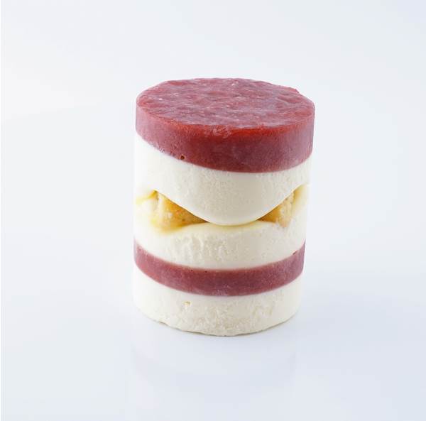 TK Göttinger Erdbeer Tiramisu, 115ml, Nachfüller für 140ml Rexglas, 20 ST/KT Mascarponecreme mit in Orangenläuterzucker getränkten Biskotten und fruchtigem E