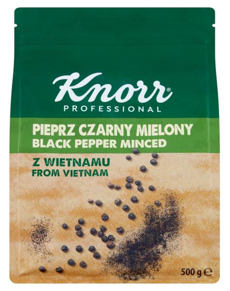 PL Knorr Pieprz czarny mielony z Wietnamu 0,5 KG/PA