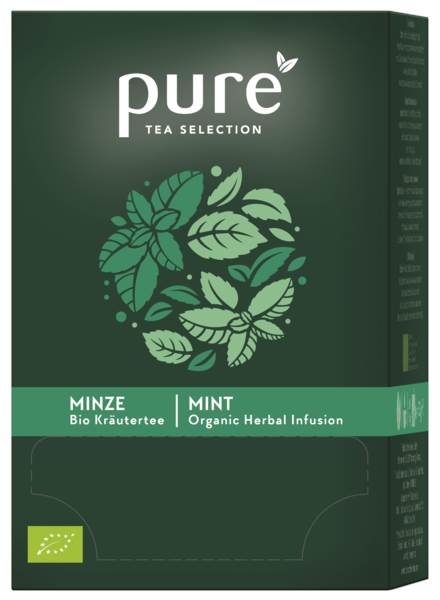 Pure Tea Selection Bio Minze, Kräutertee, Tassenportion, einz.kuv., à 1,75g, 25 BT/PK