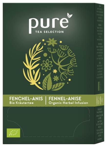 Pure Tea Selection Bio Fenchel-Anis, Kräutertee, Tassenportion, einz.kuv., à 2,5g, 25 BT/PK