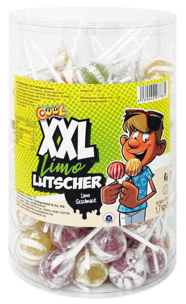 Cool XXL Limo Lutscher, Limo-Lolli, 100 ST/DS