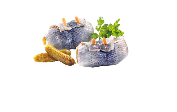 Base Culinar Rollmops, ca. 95g, ca. 40-50 St., mit Zucker und Süßungsmittel, 5000 G/EI ohne Konservierungsstoffe, Abtropfgewicht: 4kg