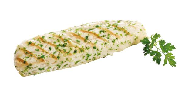 TK Base Culinar MSC Alaska-Seelachs-Grillfilet, "traditionell", ca. 150g, IQF, ca.40 Stück, ca. 6 KG/KT aus Blöcken geschnitten, aus Fischstücken zusammengefügt