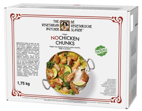 Mr The Vegetarian Butcher Jak Kurczak "No Chicken Chunks", vegan, na bazie soi, 1,75 KG/KT