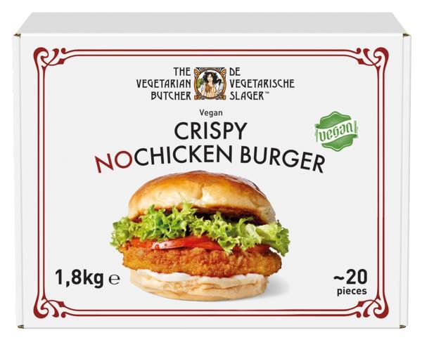 Mr The Vegetarian Butcher Jak Kurczak "Crispy No Chicken Burger" w chrupiącej panierce, 90g, Vegan, 20 ST/KT