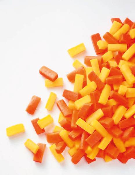 TK Ardo Carrots Rustica, Möhrenmix, 2,5 KG/BT aus gelben und orangen Karotten, wie handgeschnitten