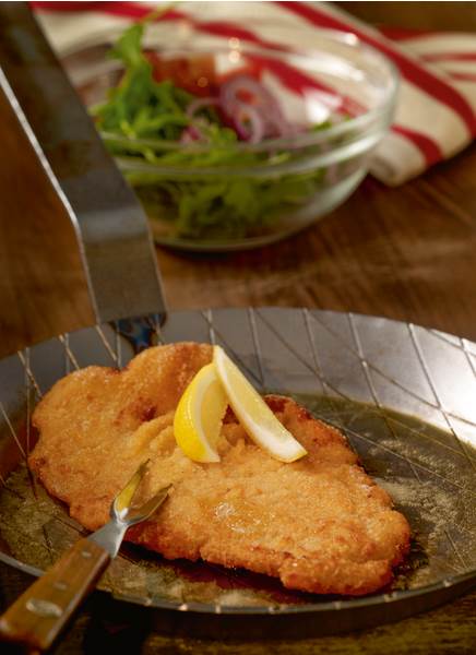 TK Karl Kemper Hähnchen-Knusperschnitzel Wiener Art, paniert, gegart, gebräunt, ca.80g 3 KG/KT