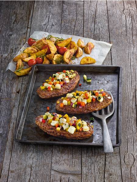 TK HITBURGER Schlemmerhacksteak, roh, gewürzt , 125g 40 ST/KT